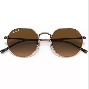 Ray-Ban Unisex Polarized Sunglasses, Copper, RB3565 JACK 53